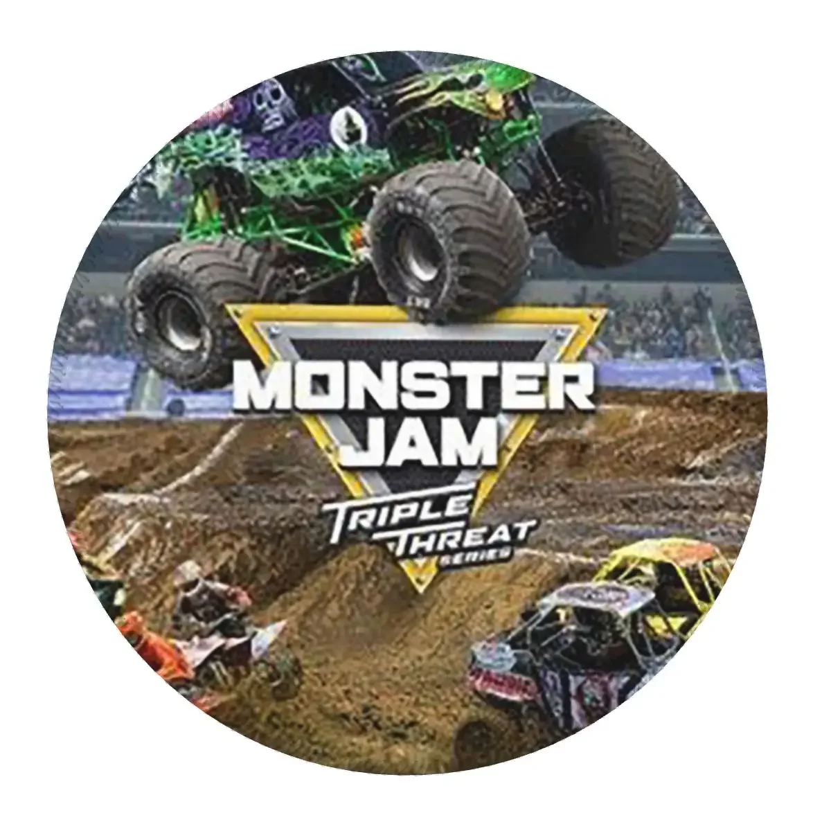 Classic Monster Jam Truck Pattern Round Mouse Pad Computer Keyboard Mouse Mat Gamer PC Desk Mat Office Table Mats
