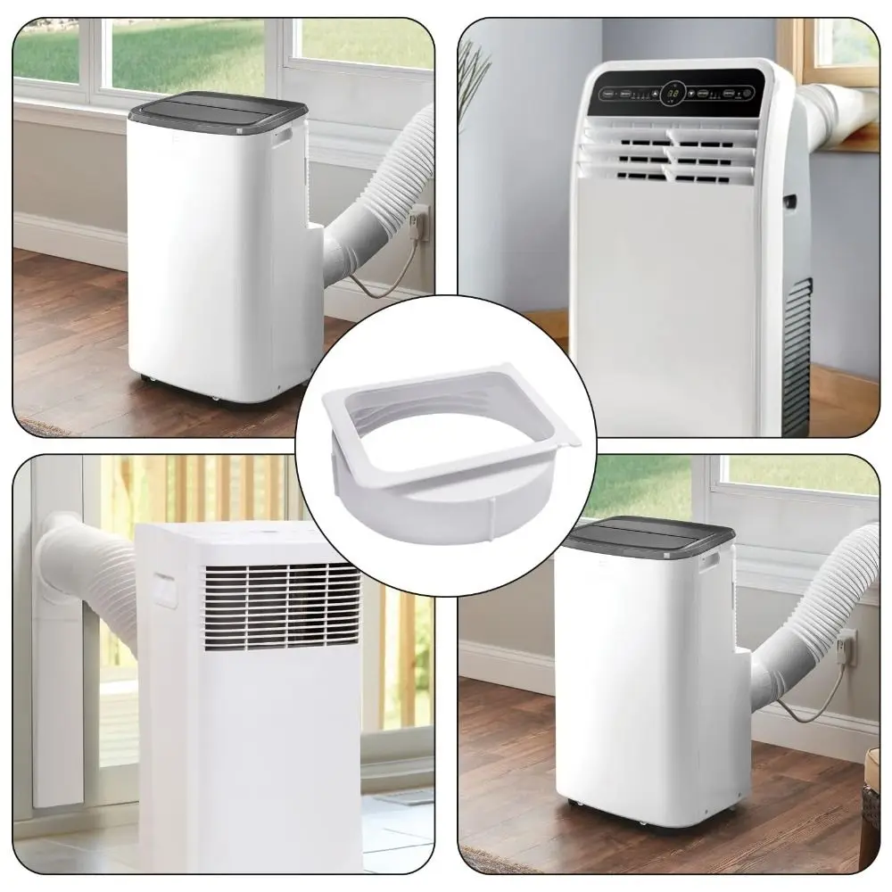 Vent Hose Coupler Air Conditioner Hose Connector White PVC Exhaust Pipe Clamp Ring Secure Connection Easy Installation