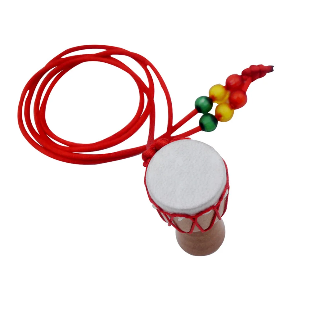 طبلة يدوية أفريقية صغيرة خشبية كلاسيكية من Djembe مصنوعة يدويًا من الخشب الصلب حلقات مجوفة ضبط الحبال العمودية #2