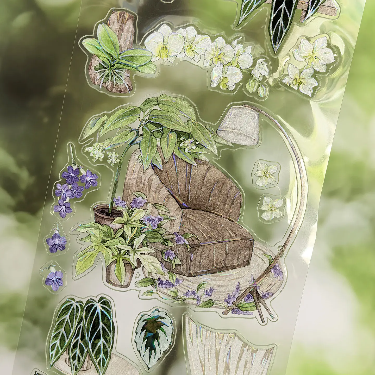 

OKMT Landscaping Washi Pet Tape Plant Flower Decoration Sticker Journal Material Corner Forest