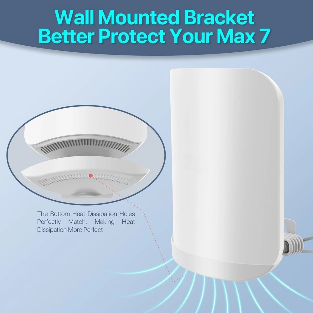 1set Wall Mount Holder for EERO Max 7 mesh WiFi Router Sturdy and Durable Aluminum Alloy Wall Bracket