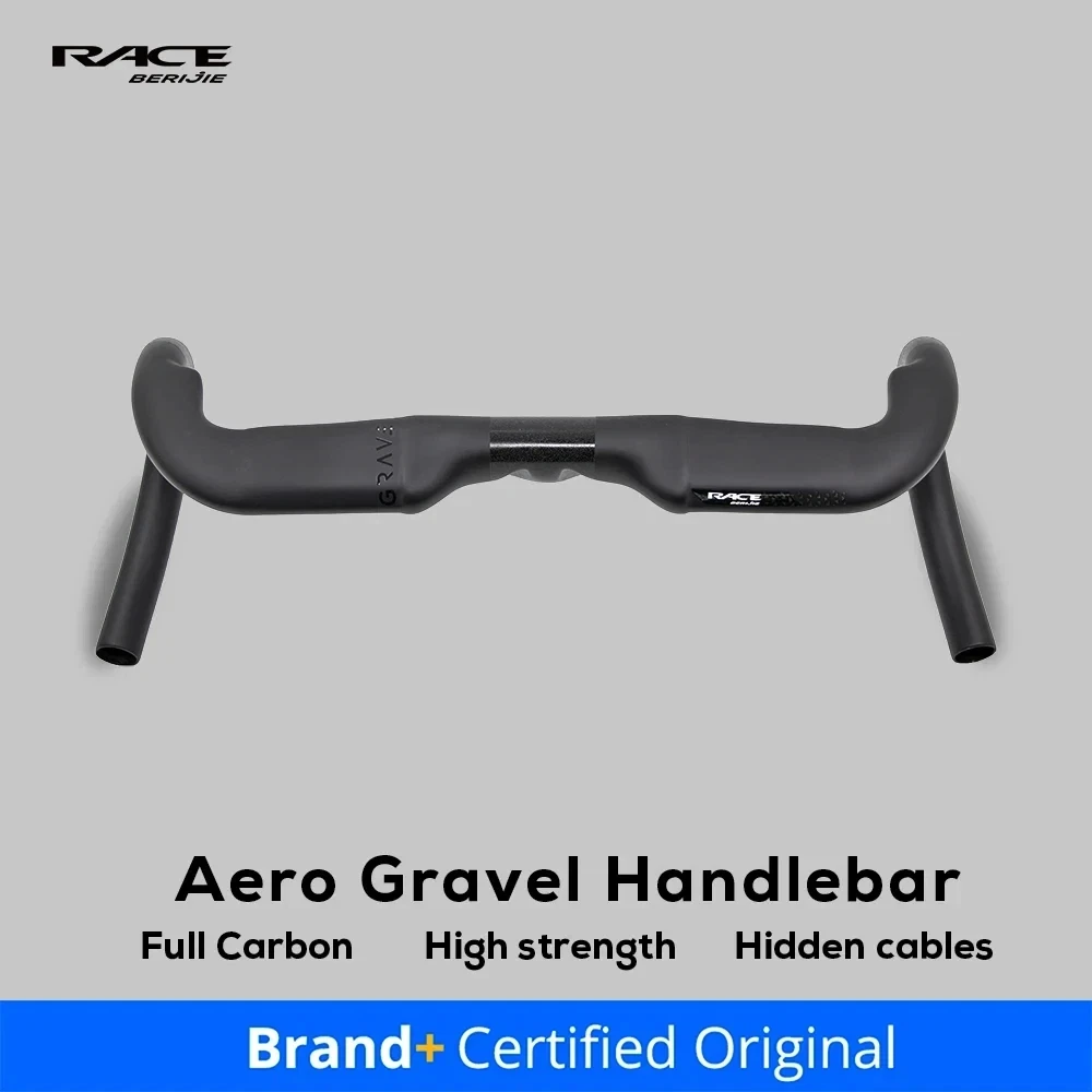 

Full Carbon Road Cycling HandleBar,Aero Gravel Half Internal Routing Crossbar,Racing Bike Drop Bent Bar 340mm/360mm/380/400mm