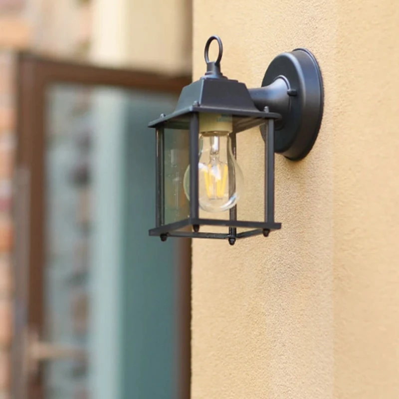 

Ретро уличный настенный светильник, крыльцо для виллы, сада, крыльца, водонепроницаемое освещение, двор, коридор, балкон, винтажные светильники E27-SPMI
