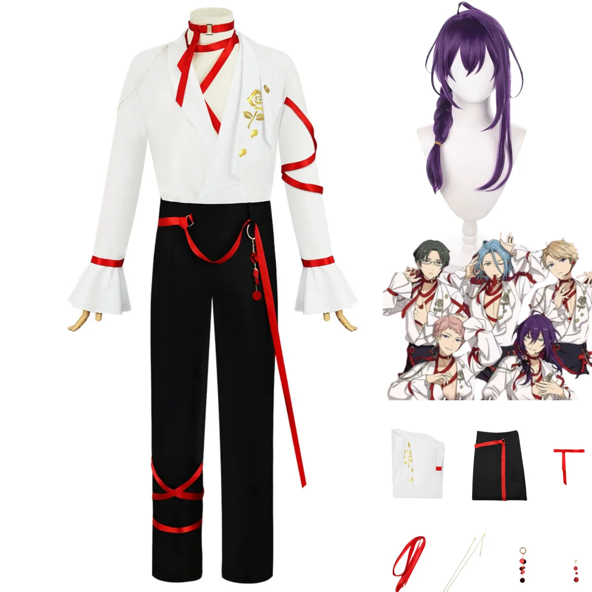 2026 Game Ensemble Stars! Костюм для косплея Es2 Es Music ALKALOID, униформа команды к 10-летию, парик, карнавальный костюм для мужчин и женщин