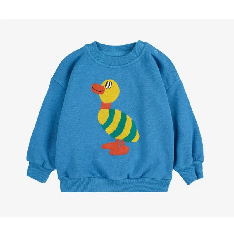 Novo bc 2025 outono crianças moletons e macacão conjuntos de roupas denim infantil da criança meninas vestido geral bonito bebê menino conjunto