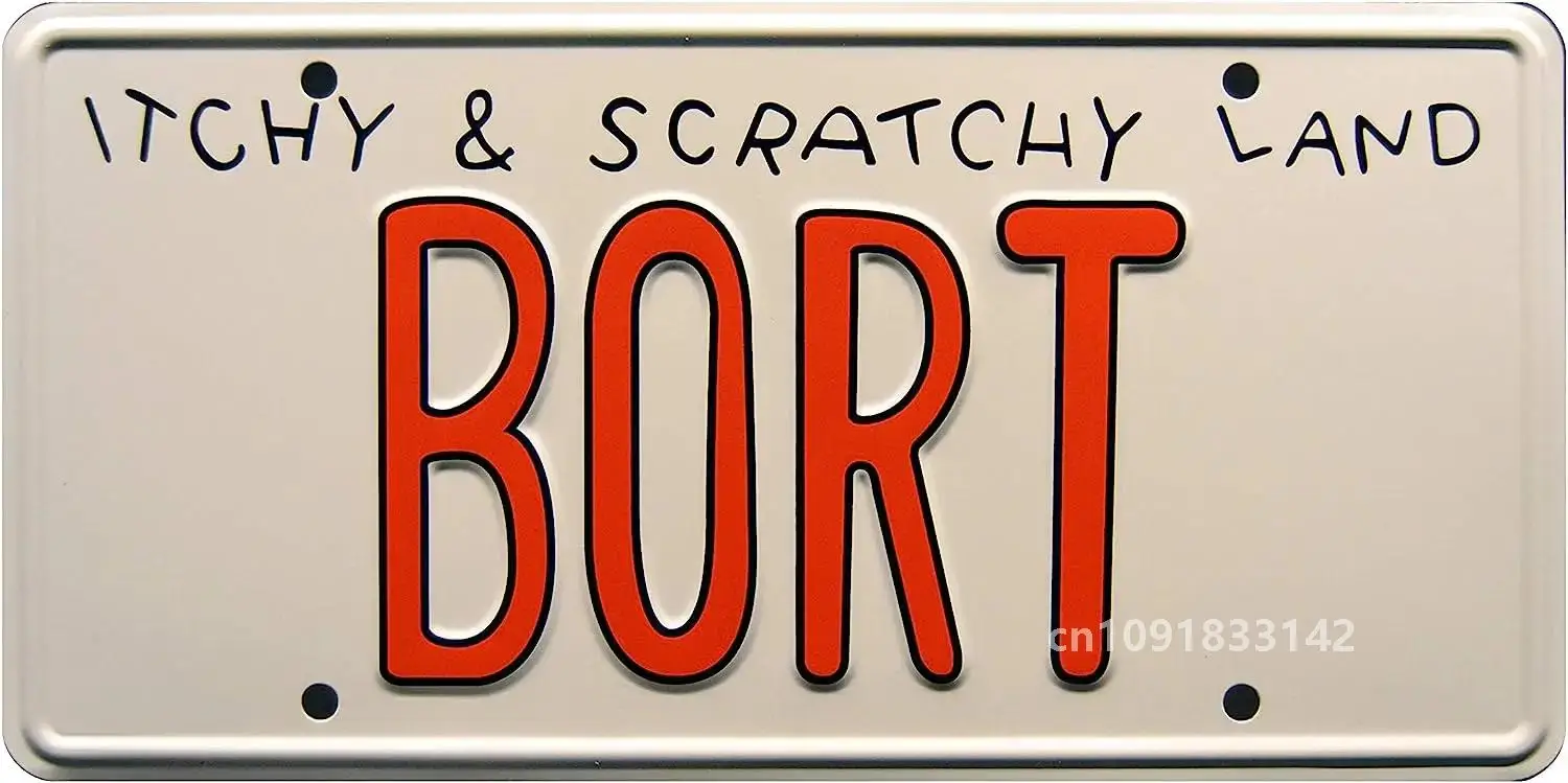 Celebrity Machines The Simpsons | BORT | Metal License Plate Home Decoration Metal Wall Sign