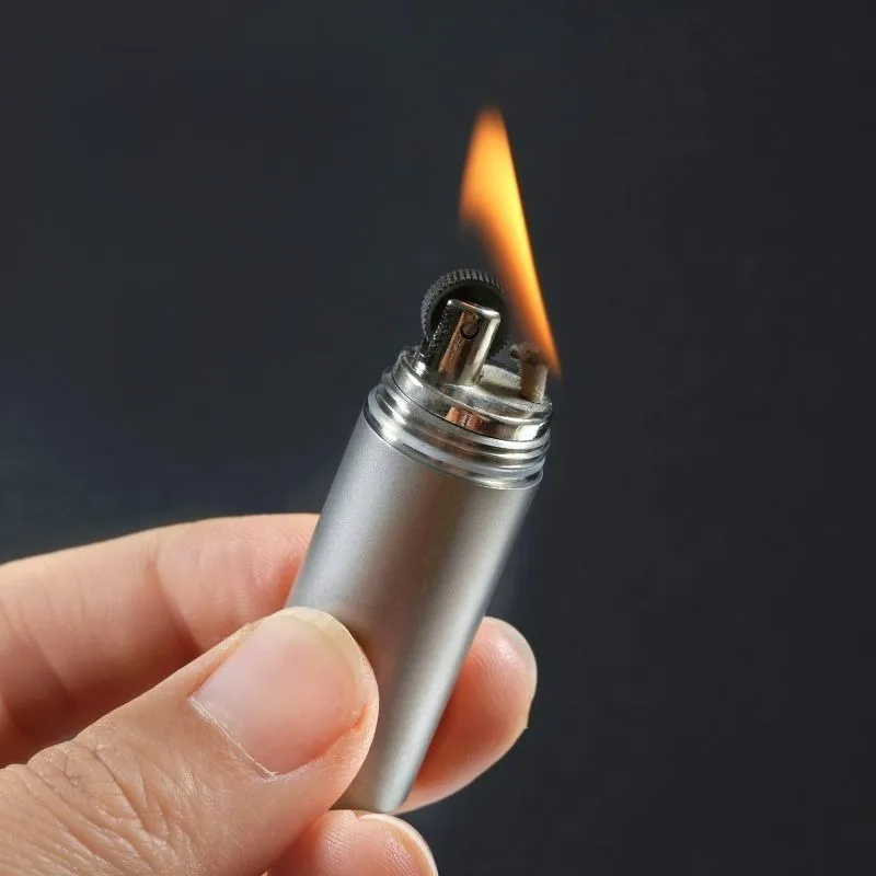 

Pure Titanium Lighter,mini Oil Lighter,titanium Alloy Portable Emergency EDC Camping Sealed Compartment, Ultra Light Circulation