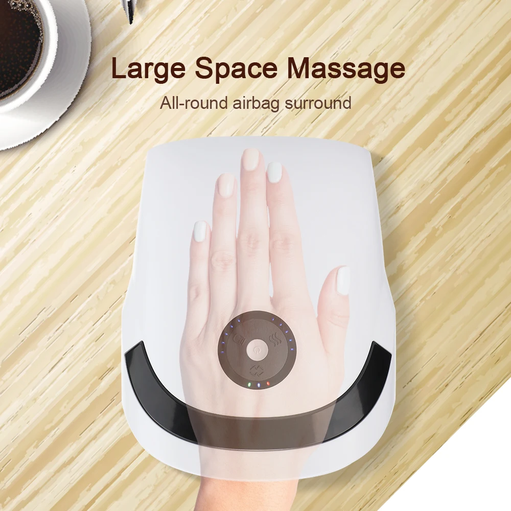 Hand Massager Acupoint Massage Heated Physiotherapy Air Compression Massage Palm Massager Finger Wrist Spa Relax Pain Relief