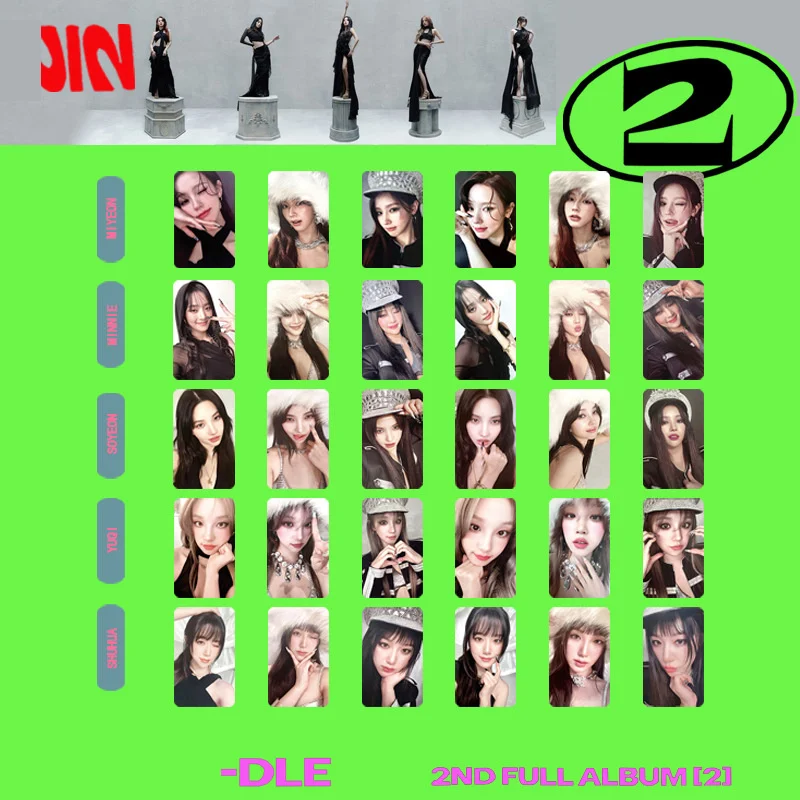 Kpop อัลบั้มชิ้น/เซ็ต gidle 2ND LOMO kartche Minnie Shuhua yusoyeon dlele zbiranje darilo razglednica (G) I-DLE foto kartche