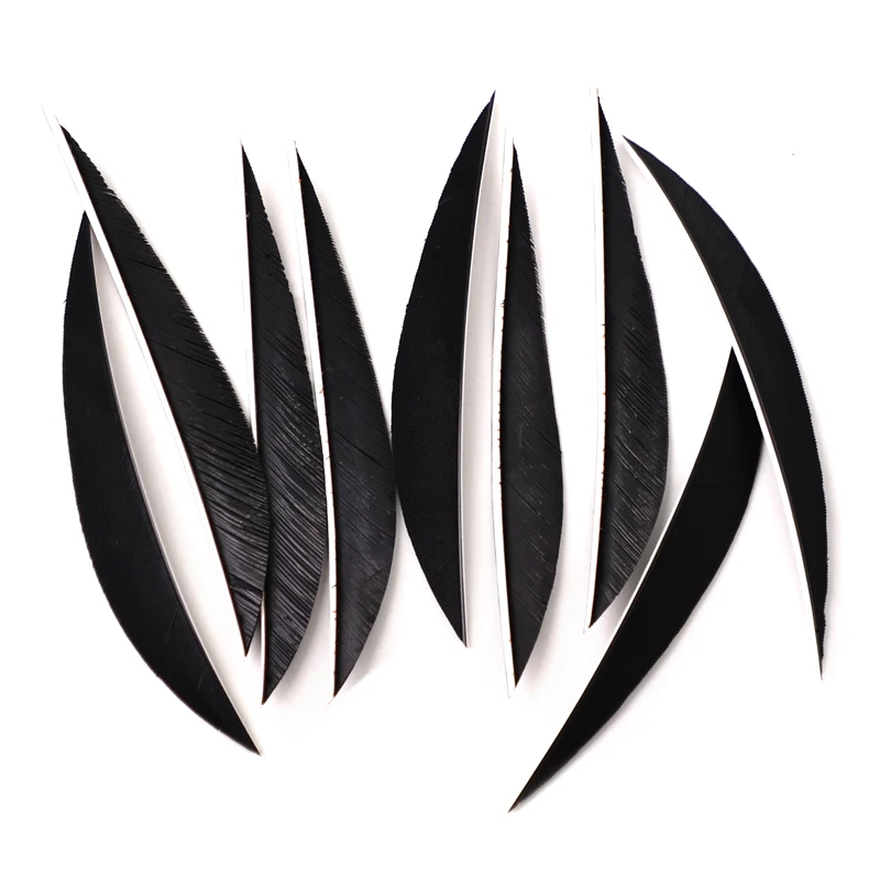 36/50pcs Banana Arrow Feather 5 inches Archery Fletching Arrow Vanes Turkey Feather Arrow Shaft  Natural Feather Hunting