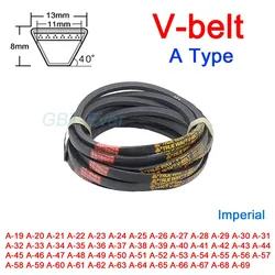 1Pcs A Type Triangle Belt V-belt Mechanical Industrial Transmission Belt A-19/20/21/22/23/24/25/26/27/28/29/30/31/32/33 ~69 Inch