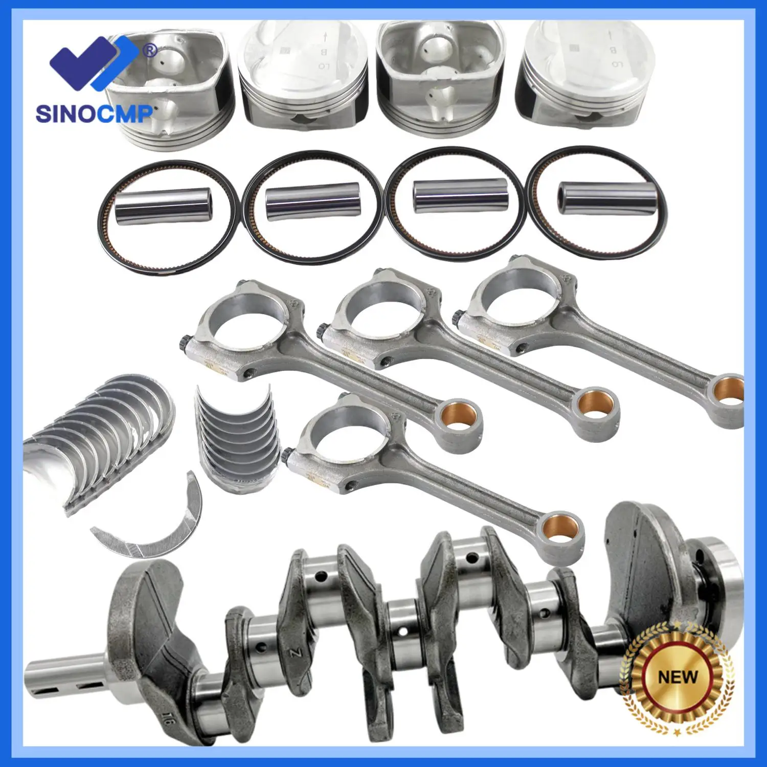 Engine Rebuilt Overhaul Kit Crankshaft For 2007–2015 Hyundai Kia G4KD 2.0L 23410-2G00 23111-2G010 23510-25030 21020-2G010 OEM