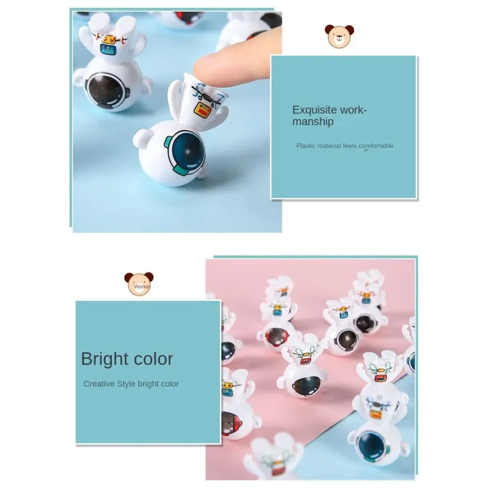 10pcs Spaceman Inverted Mini Tumbler Swing Relieve Pressure Spaceman Astronaut Tabletop Bauble Relax Astronaut Bauble Tumbler