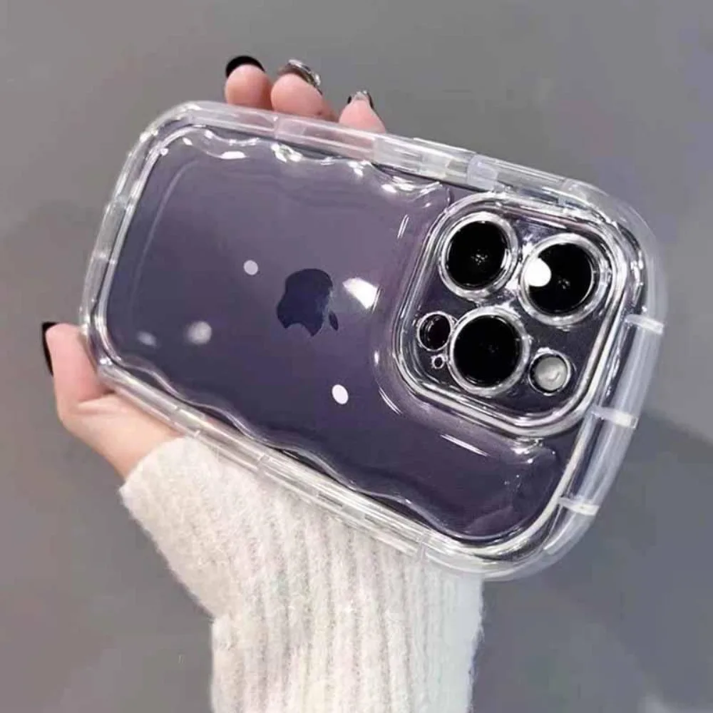Luxuriöse transparente Seife-weiche Handyhülle für iPhone 17, Air 16, 15, 14, 13, 12, 11 Pro Max Plus 17 Pro, Kameraschutz, Airbag-Abdeckung – Detail 6