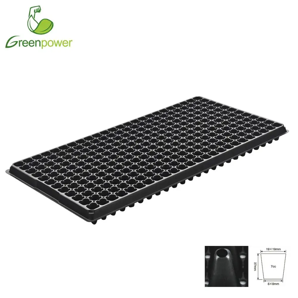 채소 묘목용 중형 플라스틱 트레이 직사각형 재사용 가능한 씨앗 발아 트레이