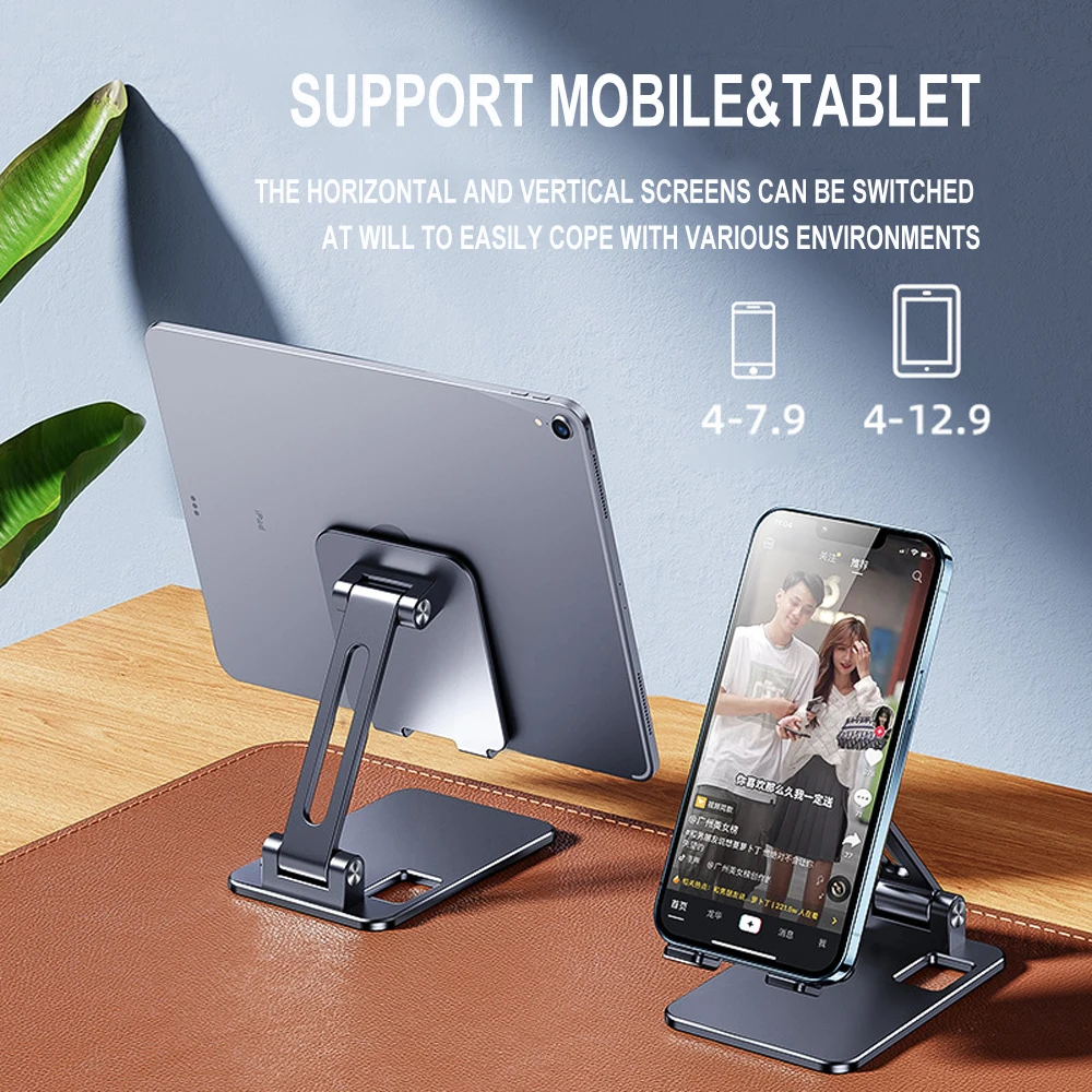 Tablet Stands Telefoon Houder Draagbare Mobiele Beugel Voor Ipad Iphone Verstelbare Aluminium Tablet Stands Xiaomi Huawei Samsung