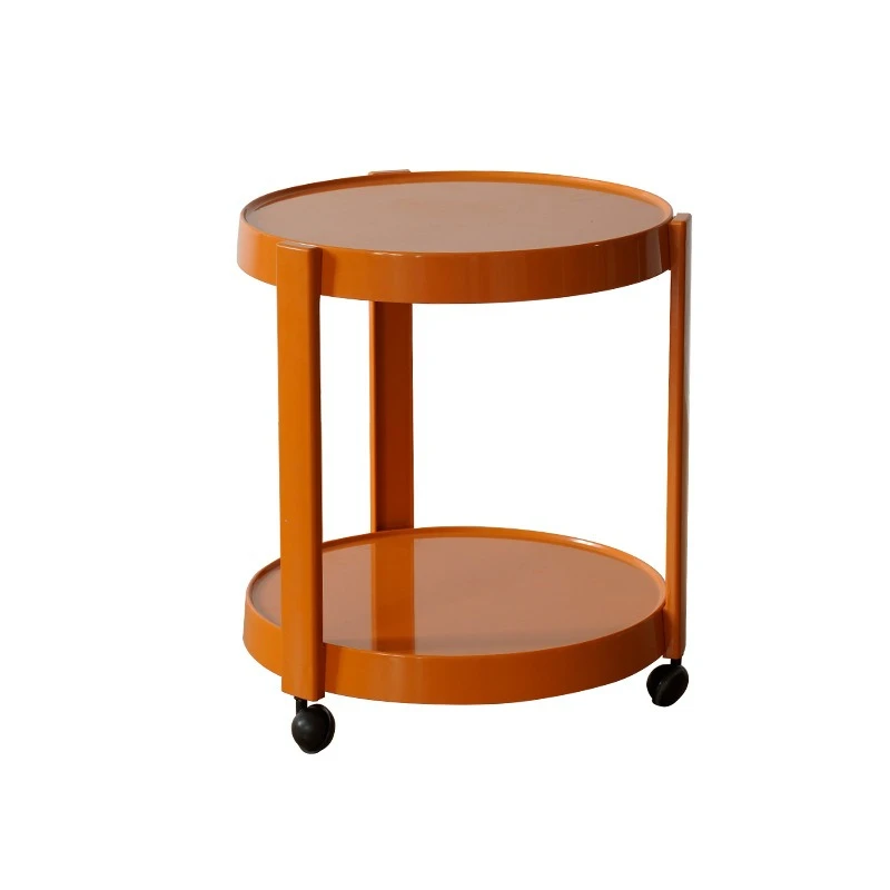 

Creative round household trolley small apartment living room removable sofa side few ins simple cream wind coffee table