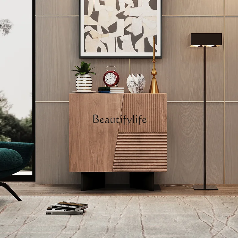 

French medieval home door large-capacity storage shoe cabinet modern living room wall tea side cabinet