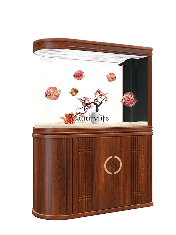 

LD33U-Shaped Fish Tank Living Room Large Screen Bottom Filter Ecological Pot Change Water Dragon Fish Tank 2024 New