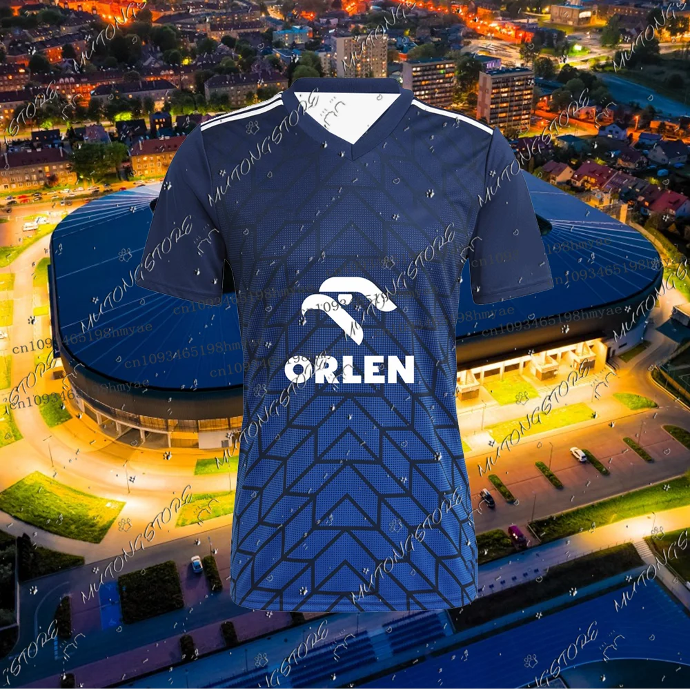 أزياء كرة القدم البولندية للرجال 25 الصيف جيرسي تنفس Wisła Piloock كرة القدم الكبار والأطفال التدريب في الهواء الطلق قميص رياضي #1