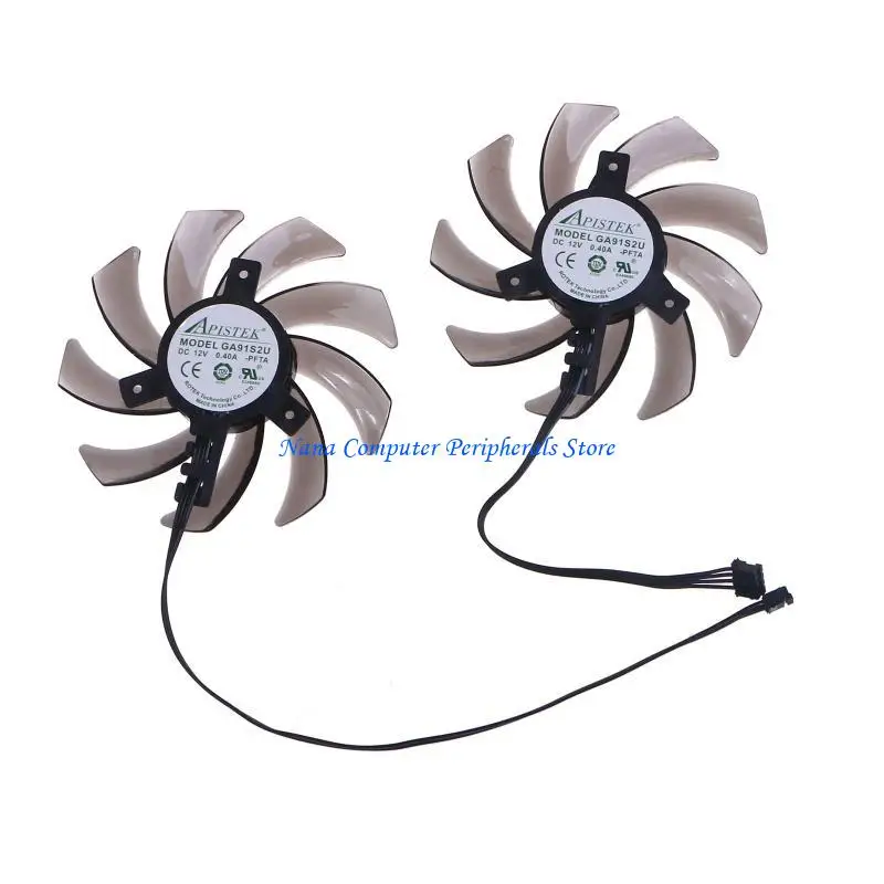 

F68C 2PCS 85mm GA91S2U 4Pin 1660 1660Ti RTX2060 RTX2070 Graphics Card Fan
