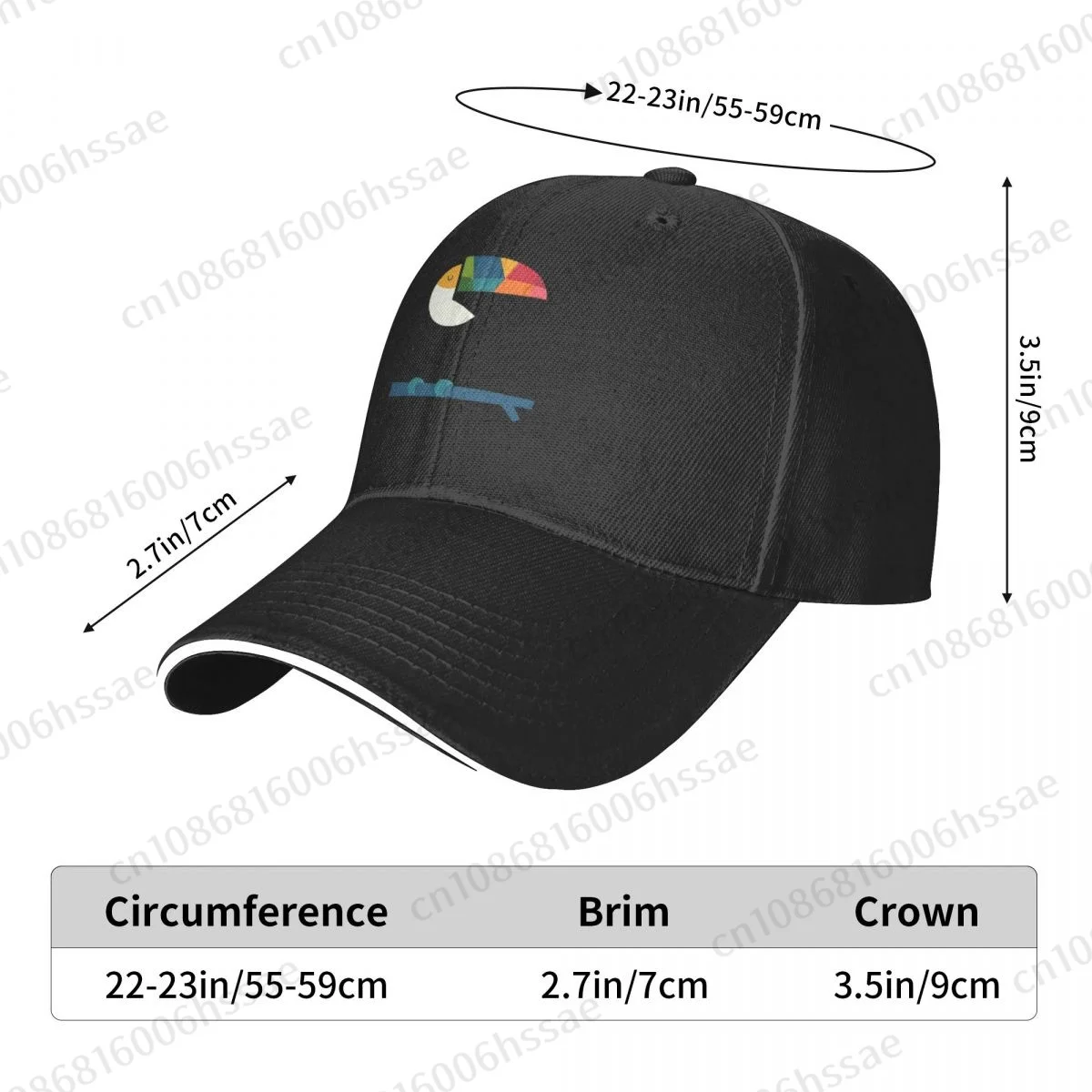 Regenboog Toekan Baseball Caps Hiphop Sandwich Cap Mannen Vrouwen Verstelbare Outdoor Sport Hoeden