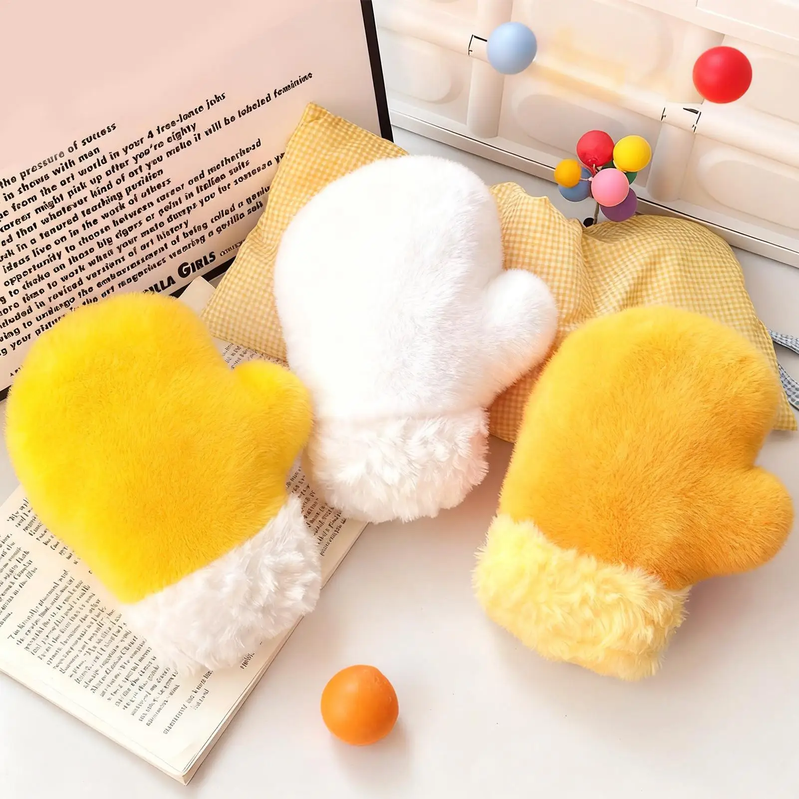 Plush Toys Boxing Glove Shaped Toy Pillow Cartoon Stuffed Doll For Boys Girls Nursery Home Desk Sofa Bedside Shelf Car Birthday