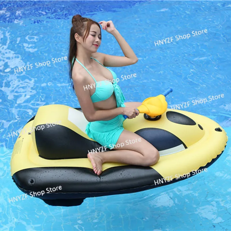 New Inflatable Water Motorboat with Electric Thruster Children's Water Inflatable Boat Toy Floating Row