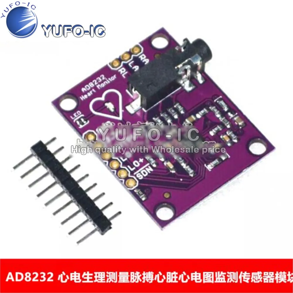 AD8232 ECG Measurement Pulse Cardiac Electrocardiogram Monitoring Sensor Module Compatibility good quality