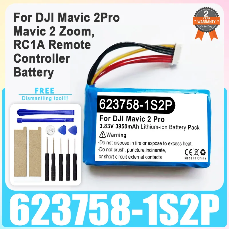 Brand-New 3.83v 4000mAh Battery for DJI Mavic 2Pro,DJI Mavic Zoom Control 2 Pro Li-po Polymer Rechargeable 623758-1S2P