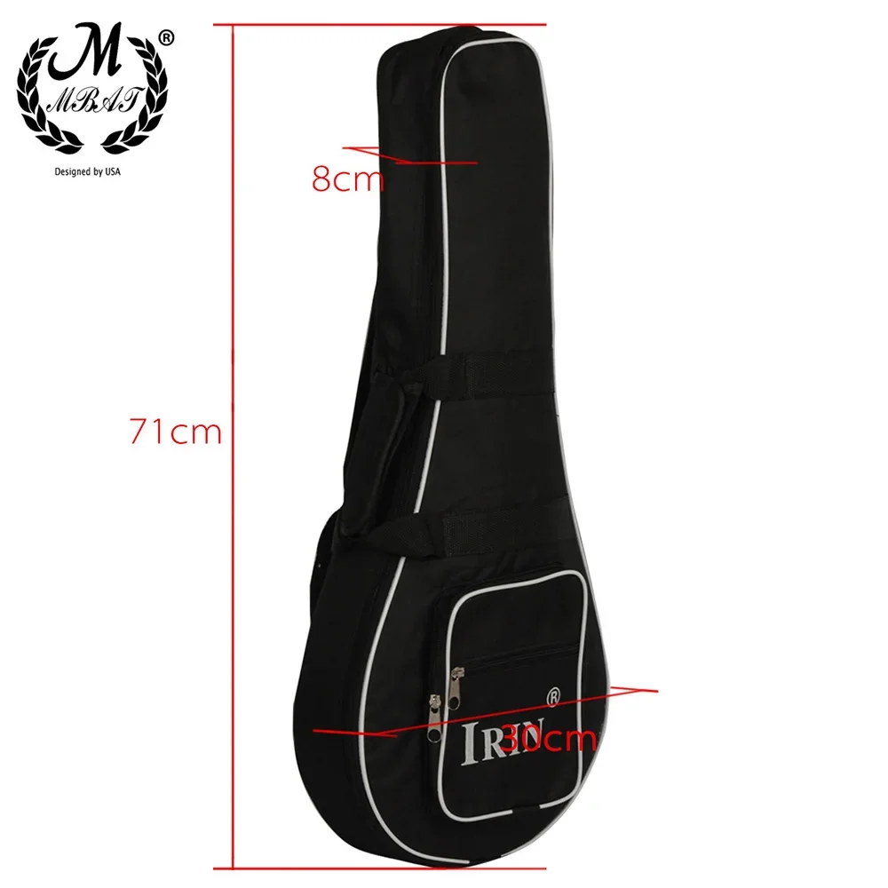 M MBAT Mandolin Bag Cotton Padded Thickened Backpack Portable Guitar Storage Case Cover Handbag Musical Instrument Accessories