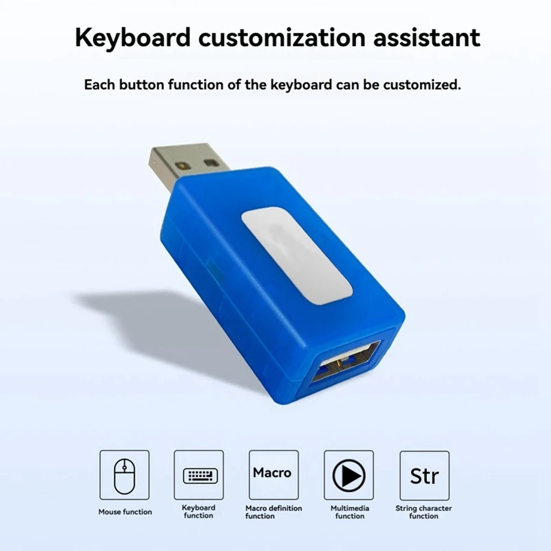ABZY-USB Keyboard Modifier Key Remapper Keyboard Accessory For Personalizing Key Functions In Programming And Gaming