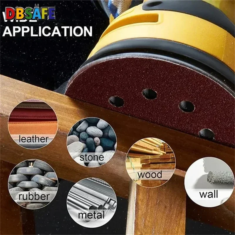 5 Inch Sanding Discs, 40 80 120 180 240 320 400 600 800 Grit Hook and Loop Sandpaper for Random Orbital Sander