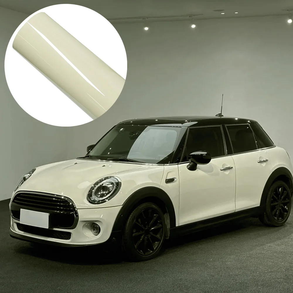 Vinilo Adhesivo Blanco Platino para Autos y Motos, Película de PVC para Envolver Carrocerías, Adhesivo PET sin Burbujas, Rollo de Vinilo Decorativo