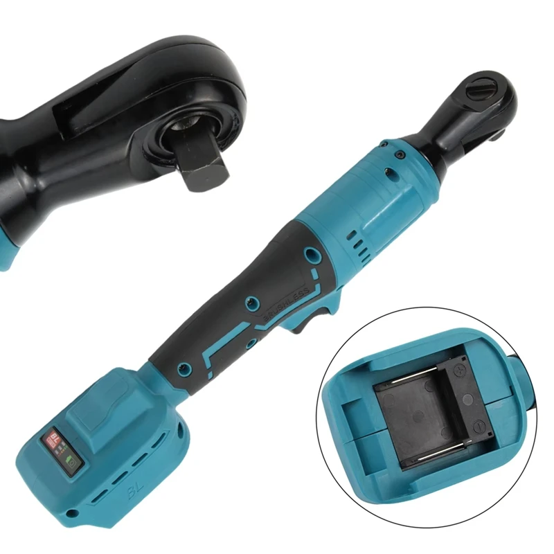 130Nm Electric Ratchet Wrench 1/2Inch Right Angle Ratchet For Makita 18V Battery Hand Tools Wrench 800R/Min