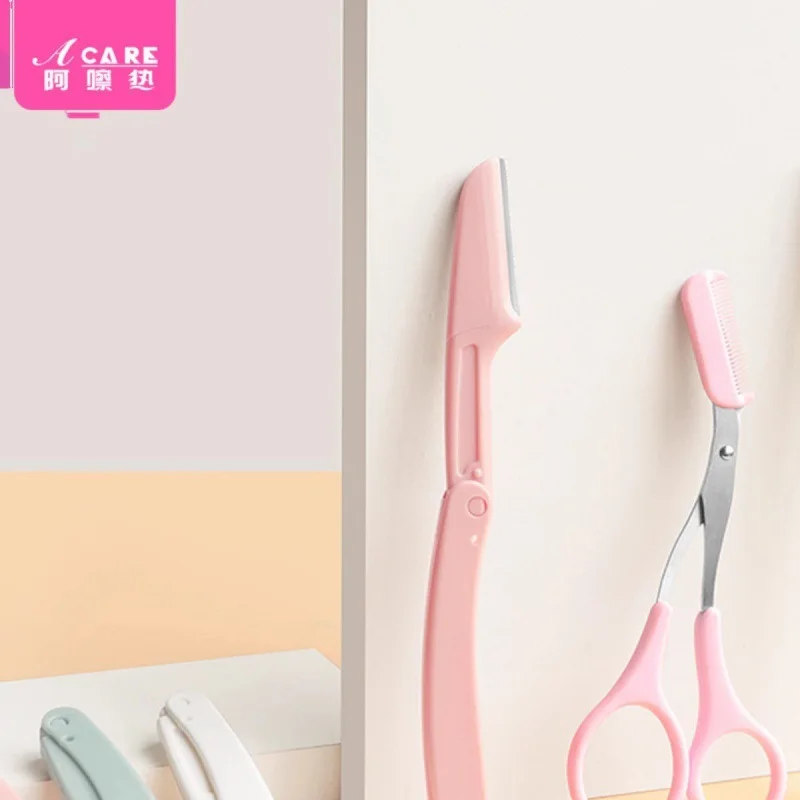 Eyebrow Trimmer/Folding B1P49-Easy to Use Safe Thrush Makeup Artist Eyebrow Knife for Men and Women