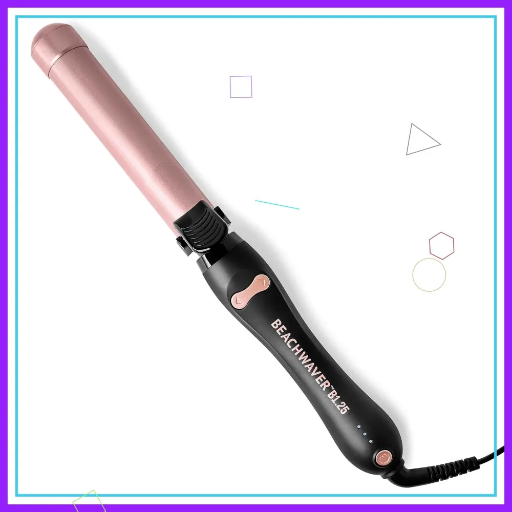 

Automatic 1.25-Inch Rotating Curling Iron for Medium-to-Long Hair, Dual Voltage Travel-Friendly