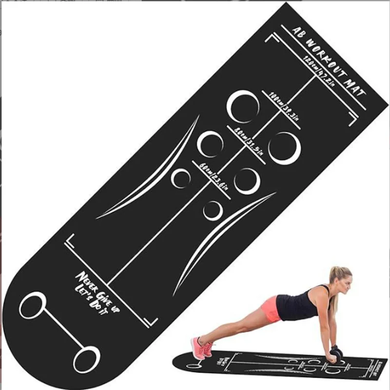 50x180cm Diatom Mud Anti-Slip Fitness Mat Abdominal Wheel Kneeling Pad - Yoga Mat for Abdominal Muscle Training Scale Position