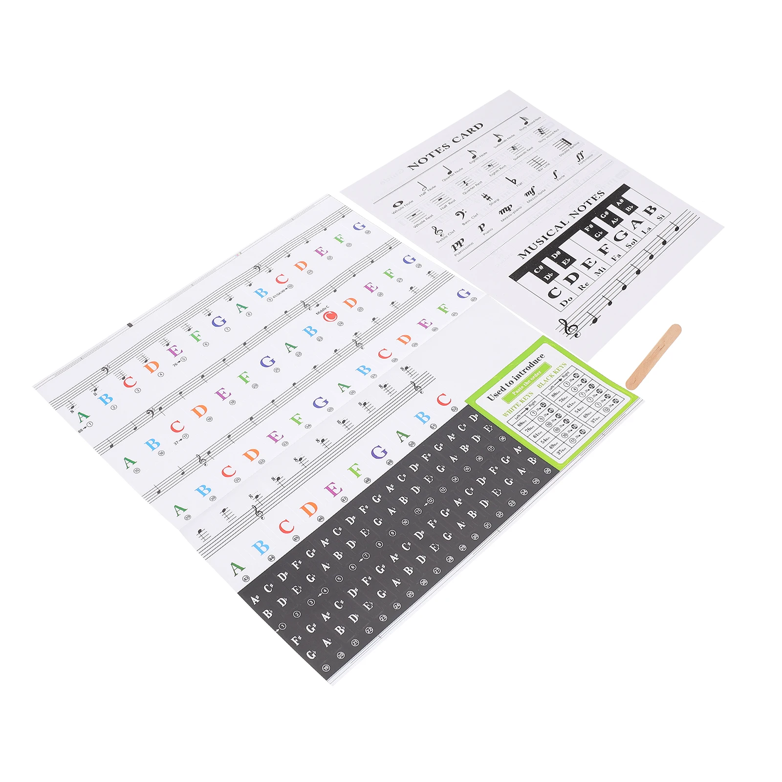 

1Set Electronic Keyboard Piano Stickers Durable Adhesive Decals Practical Beginner Music Instrument Accessories for Easy