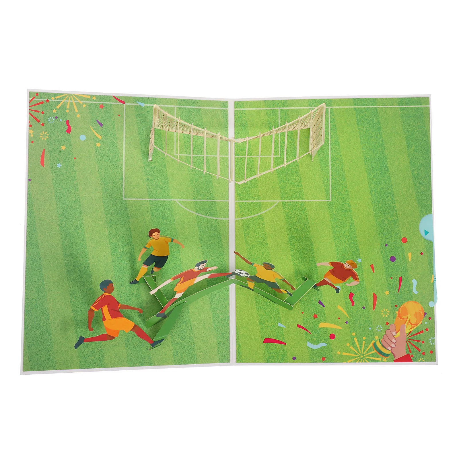 

3D Football Greeting Card Unique Pop Up Design Birthday Accessory Decorative Soccer Card Lovely Festival Gift Birthday Accessory