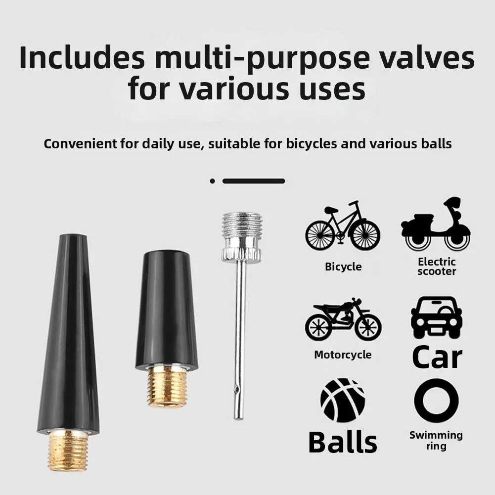 

Портативный шинный насос, насос высокого давления для езды на велосипеде, корпус из алюминиевого сплава, гибкий шланг, макс. 100 фунтов на квадратный дюйм, 7,67 дюйма