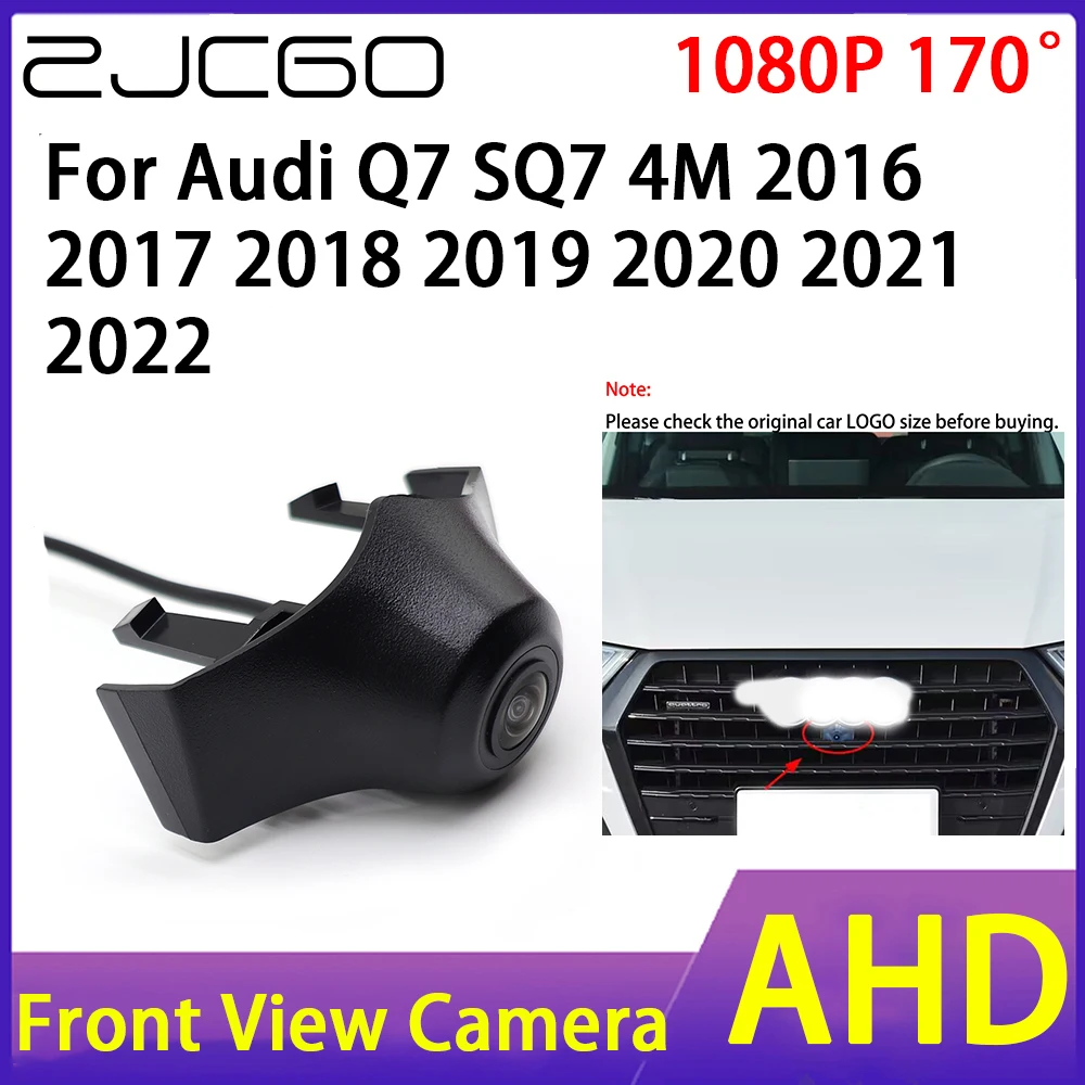 

ZJCGO Car Front View Camera AHD 1080P Waterproof Night Vision CCD for Audi Q7 SQ7 4M 2016 2017 2018 2019 2020 2021 2022