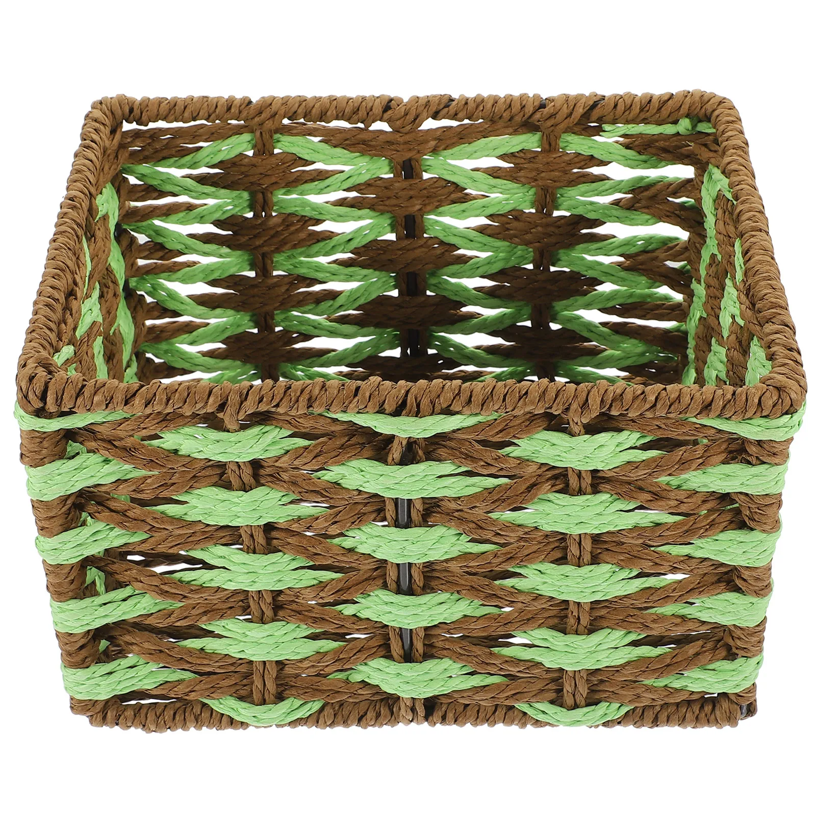 

Snack Fruit Basket Paper Rope Woven Baskets Bathroom Bedroom Living Room Organizer Storage Box Household Storage