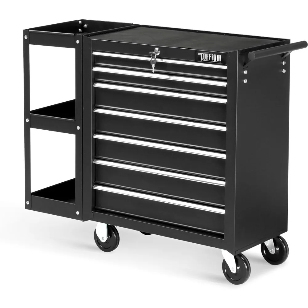 

Rolling Tool Chest Tool Box with 7 Drawers & Wheels & Drawer Liners for Garage