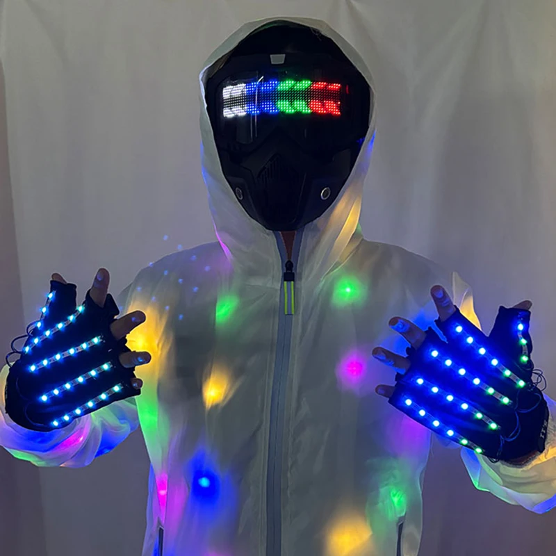 

Bluetooth Controlled Diy LED Face Mask Night club Halloween Dance DJ Cosplay Costume Props Killer LED Mask Cool Future Mask