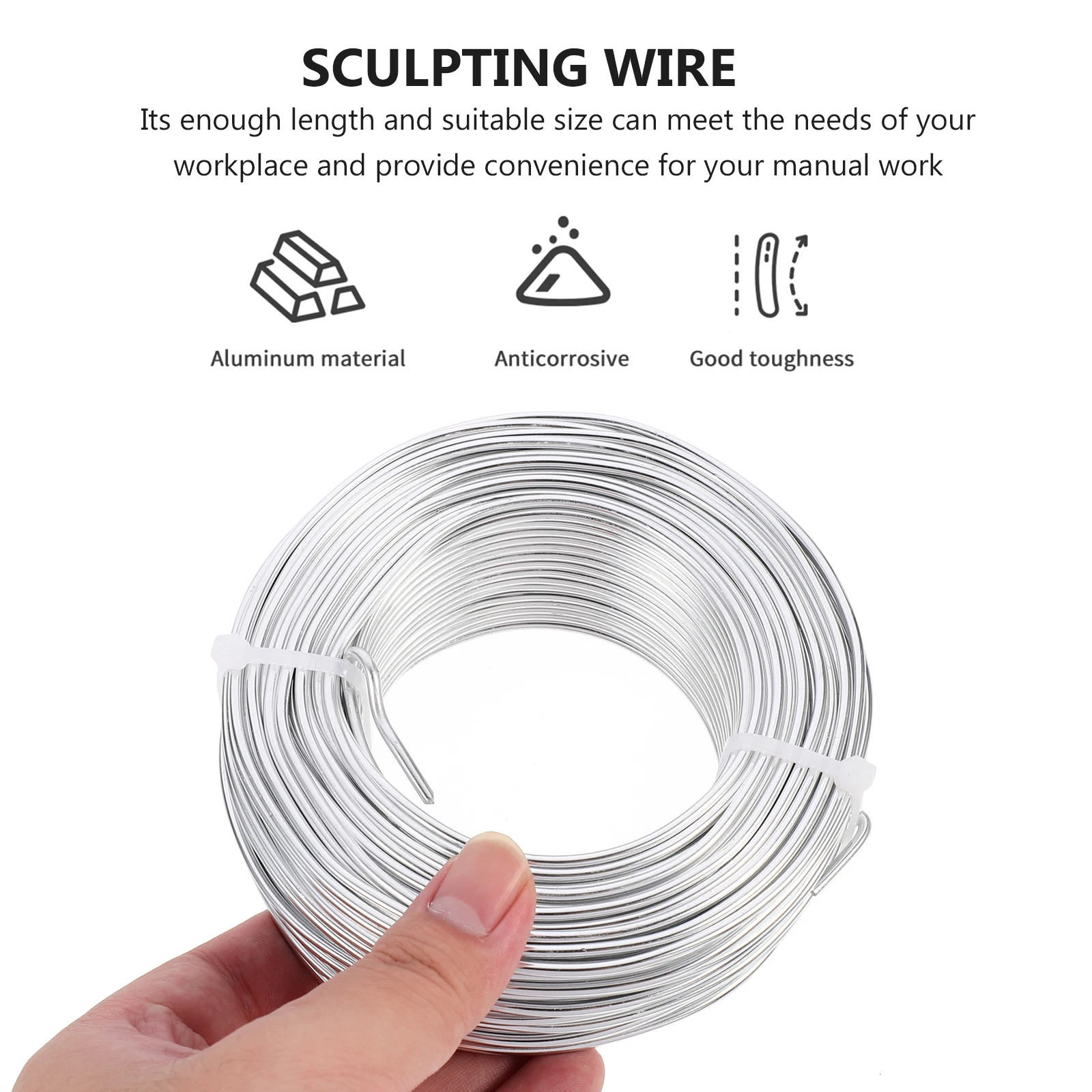 

Jewelry Aluminum Wire Accessories Jewellery Making Aluminium for Crafts Curve Silver Crafting