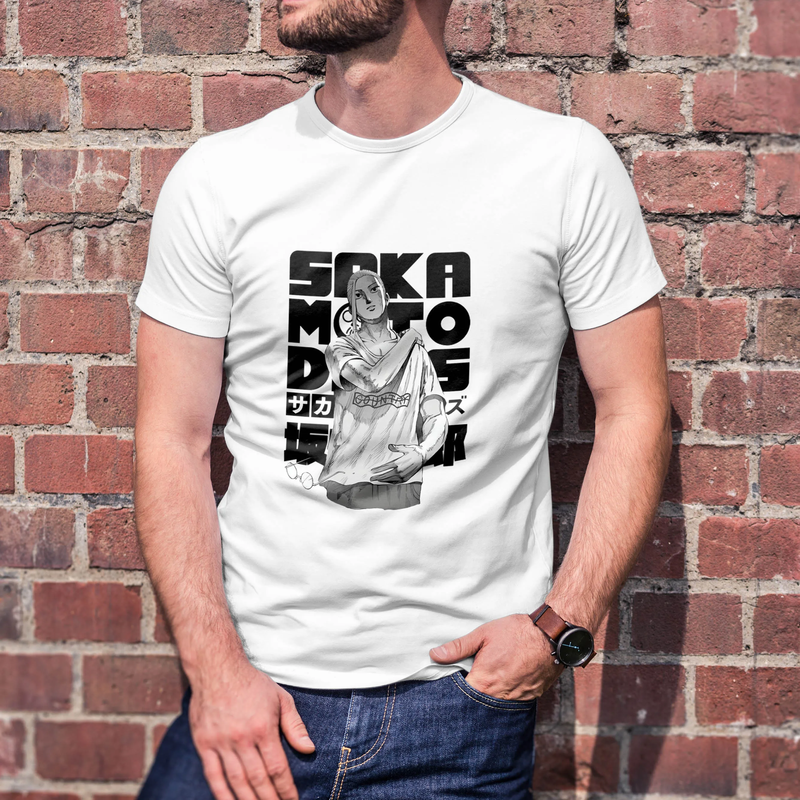 

T sihrt Сакамото Days 2025 года, аниме, ТВ, хлопковая повседневная футболка с круглым вырезом и короткими рукавами с принтом, Harajuku