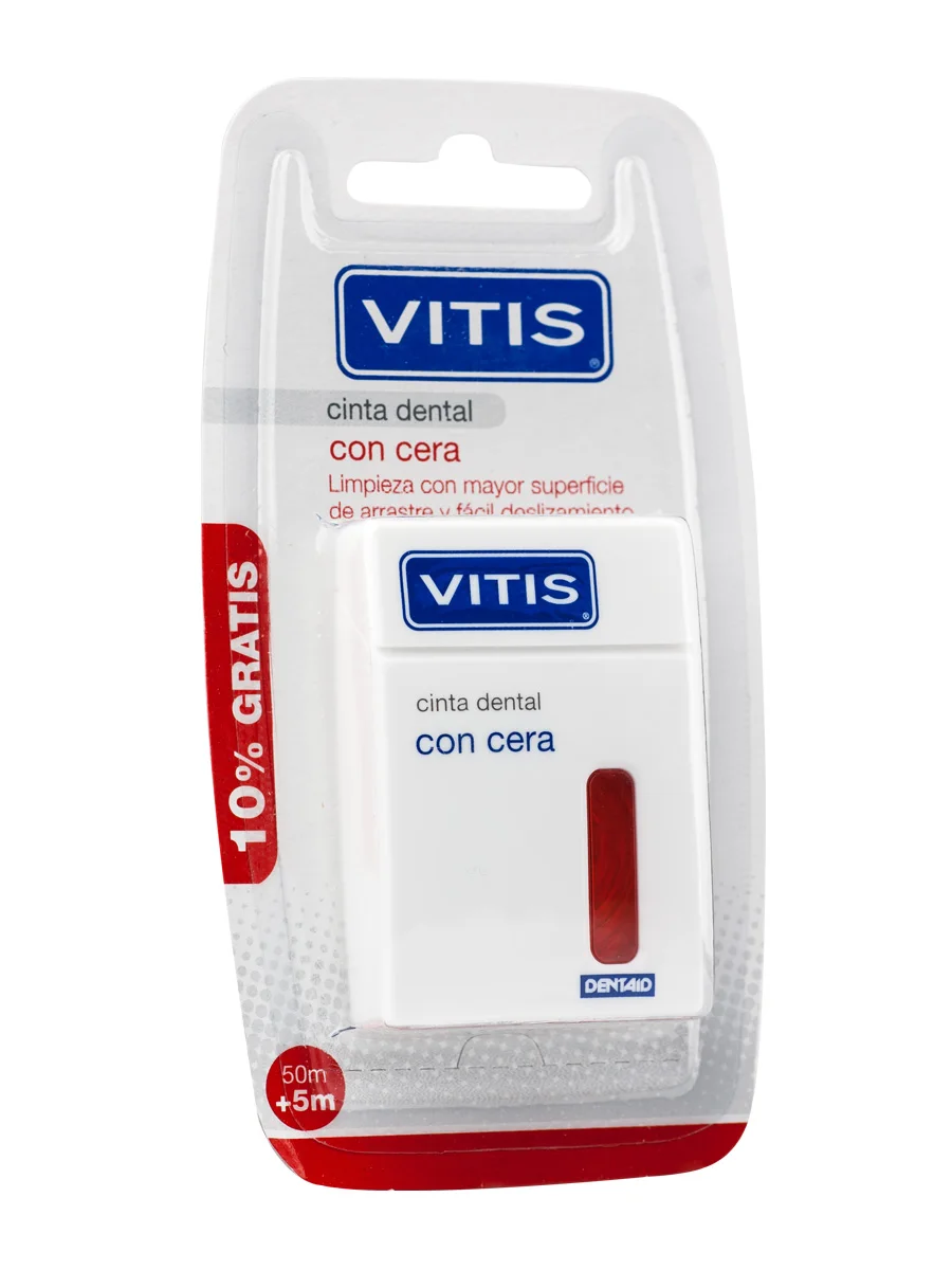 Vitis dental tape with wax 50 m-oral hygiene