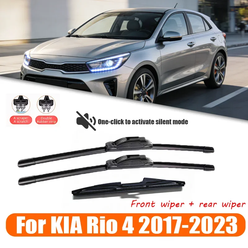 

24'+16'+11' for KIA Rio 4 2017-2023 2018 2019 2020 2021 2022 wiper front and rear wiper blades windshield window brush