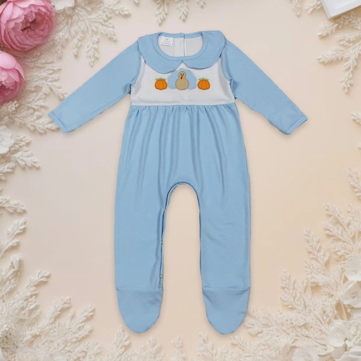 

Newborn Girls Clothes Bodysuit Baby Clothing Long Sleeve Turkey Pumpkin Romper Kids Children Toddler Fall Jumpsuit One-pieces